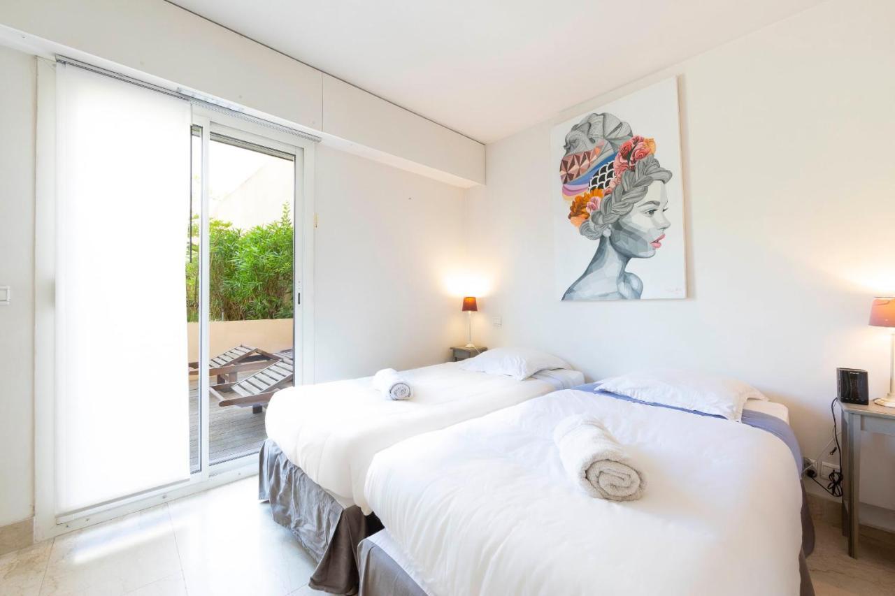 Apartment 2 Bedrooms2 Bathroomsdouble Terrace & Garden In Palm Beach Area คานส์ ภายนอก รูปภาพ